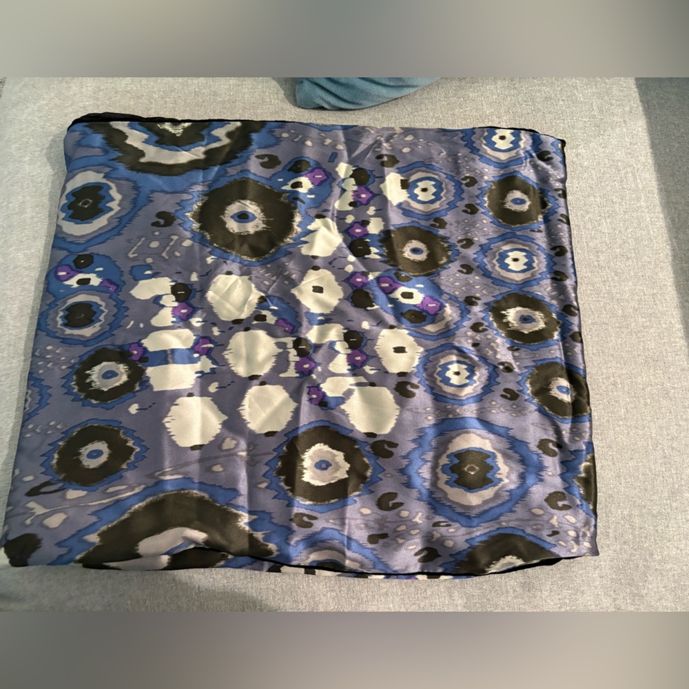 Kevin O'Brien Black Velvet/Silk patterned reversible neck warmer, scarf accent